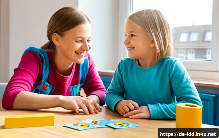 유아기 학습 동기 유발 - Photorealistic warm family learning scene in a bright German apartment, preschool child wearing colo...